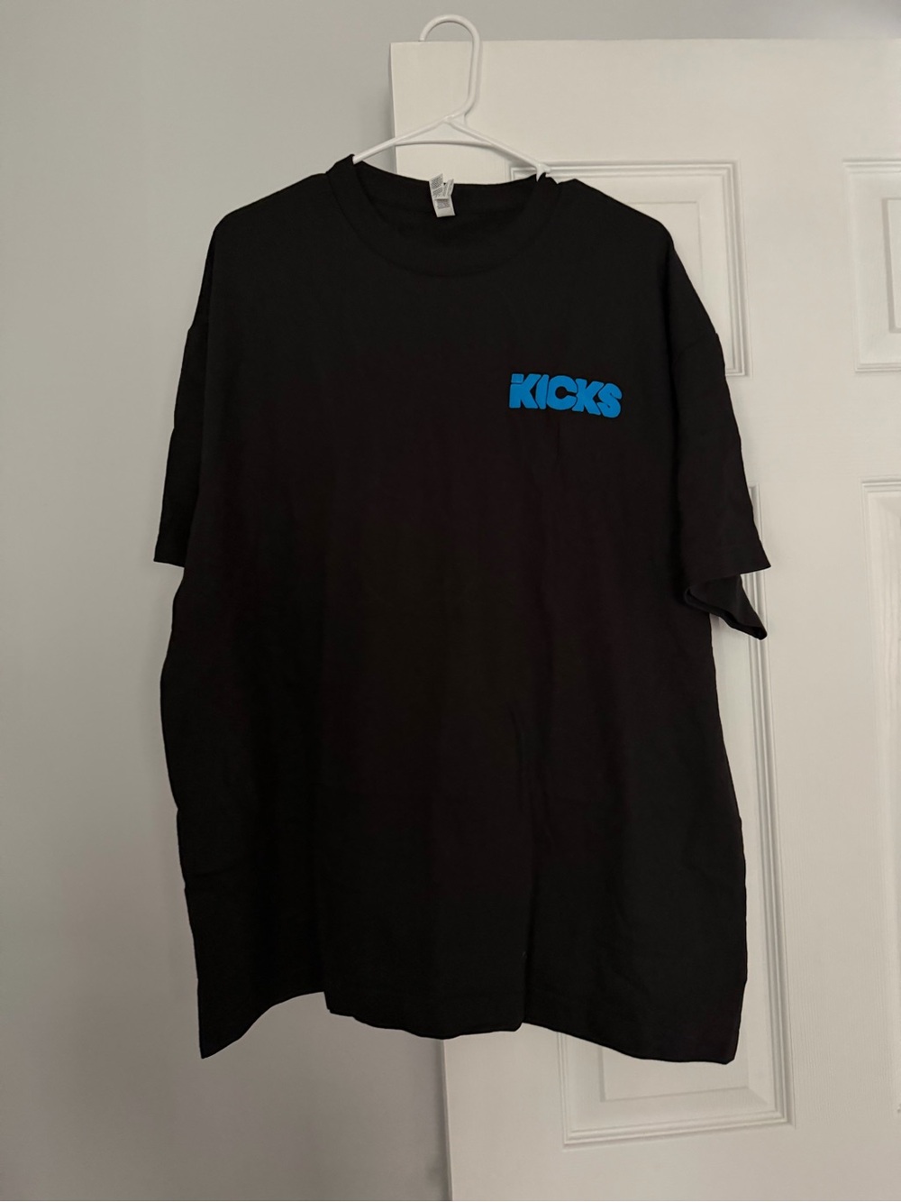Men's Black Short Sleeve Tee - Blue Logo